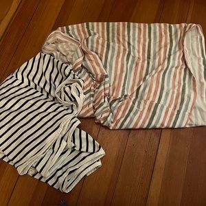 Striped nursing covers